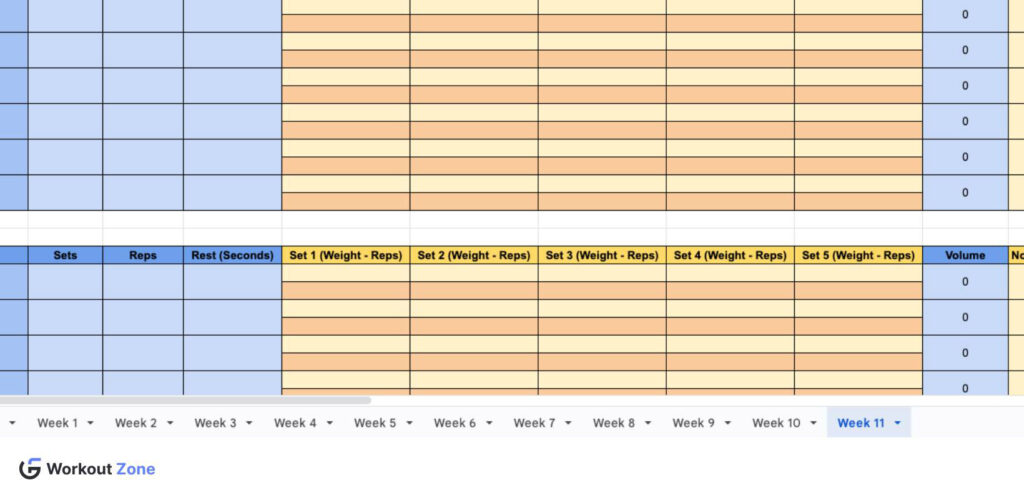 25 Google Sheets Workout Templates