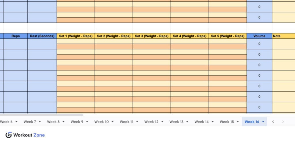 25 Google Sheets Workout Templates
