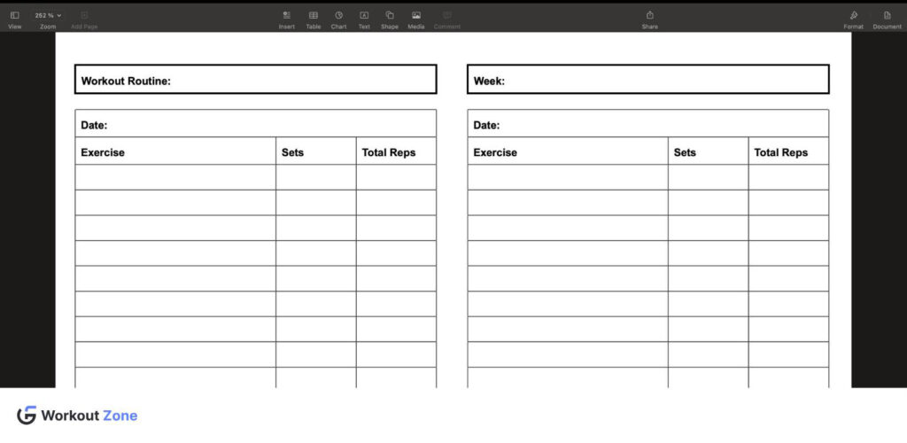 Exercise Planning Template One Pager Example.pdf 13 Workout Plan Templates: Google Sheets, Excel, Notion, PDF, Word, Docs